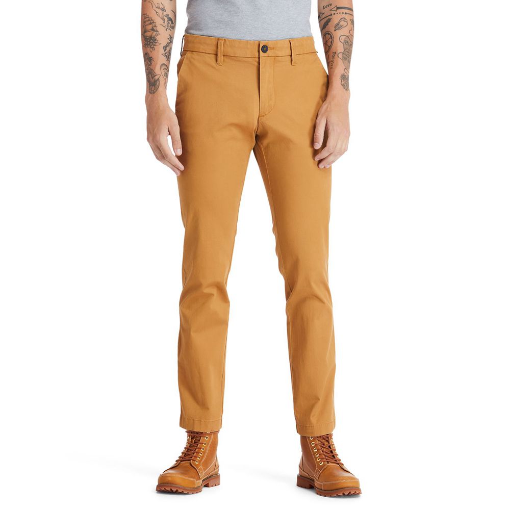 Timberland Mens Pants Sargent Lake Slim Stretch Chino - Brown - India DP9854326